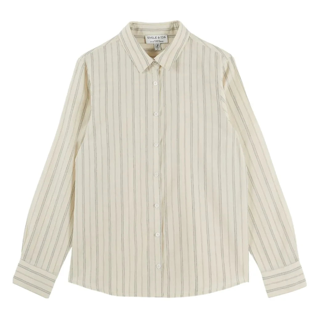 Emile et Ida - Striped shirt Evelyne Khadi | Cream