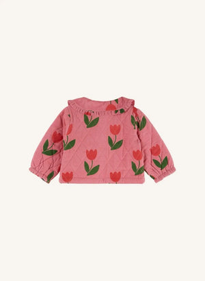 Emile et Ida - Velvet Tulip Quilted Jacket | Pink