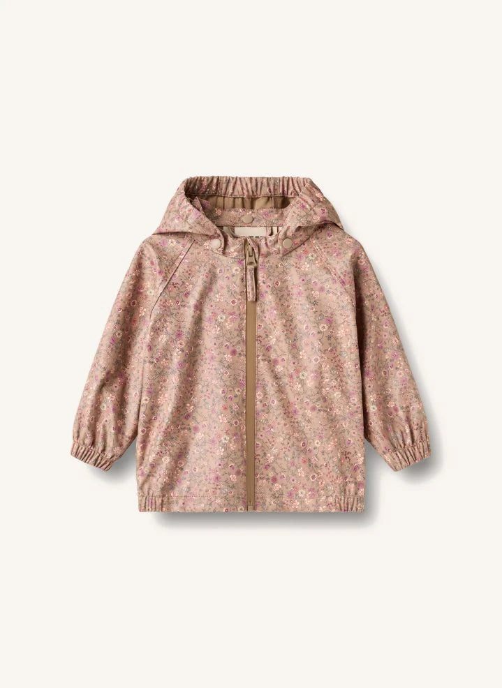 Wheat - Chardy Floral Print Waterproof Windbreaker, Made from Recycled Fibers | Pink