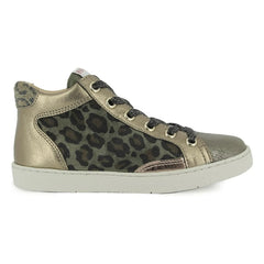 Pom d'Api - Top Touch Lace Leopard Sneaker | Gold