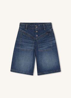 Chloé - Organic Cotton Denim Shorts with Jean Pockets | Blue