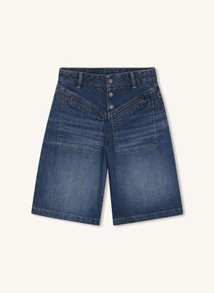 Chloé - Organic Cotton Denim Shorts with Jean Pockets | Blue