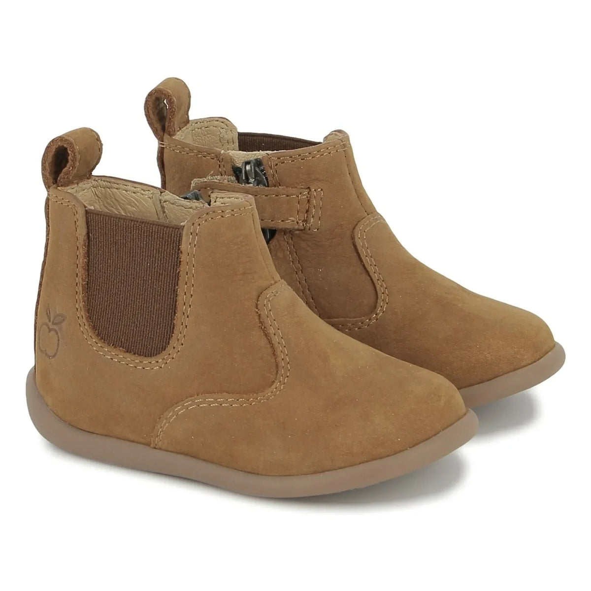 Pom d'Api - Nubuck Flat Souled Boots | Camel