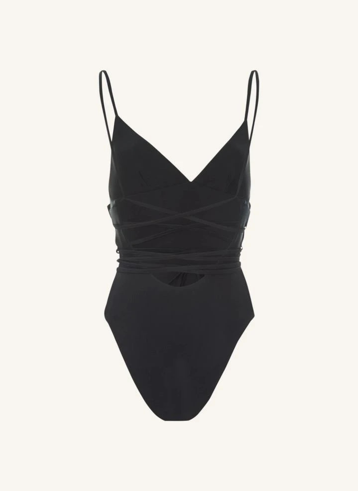 Matteau - Knotted Wrap Swimsuit | Black