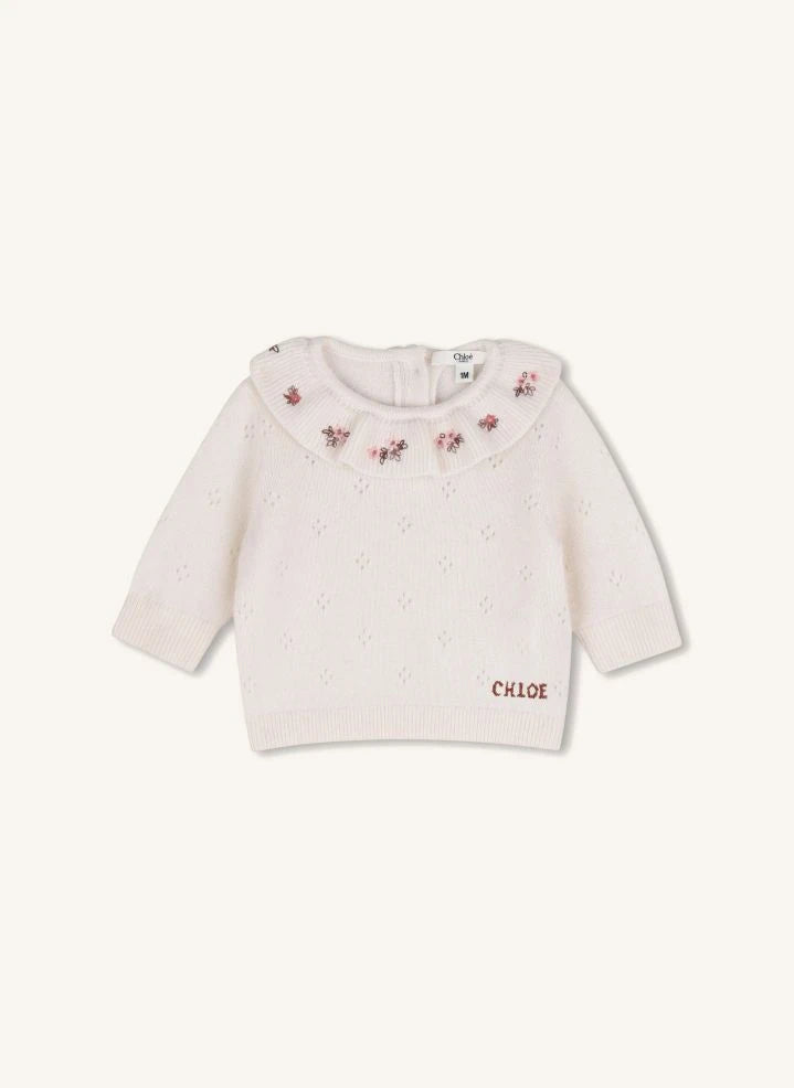 Chloé - Cashmere T-shirt and Trousers Set | Chalk