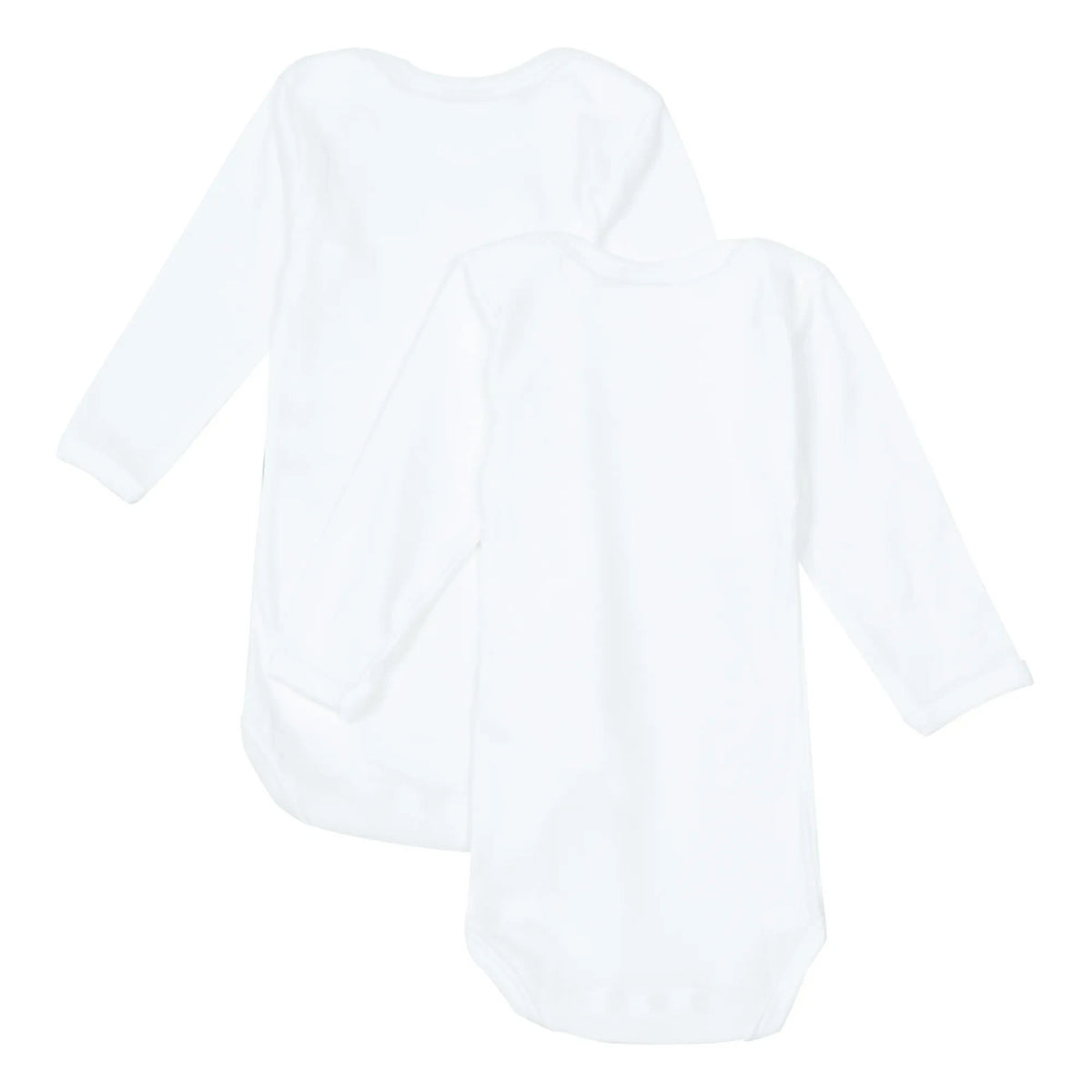 Petit Bateau - Pack of 2 Organic Cotton Bodysuits | White