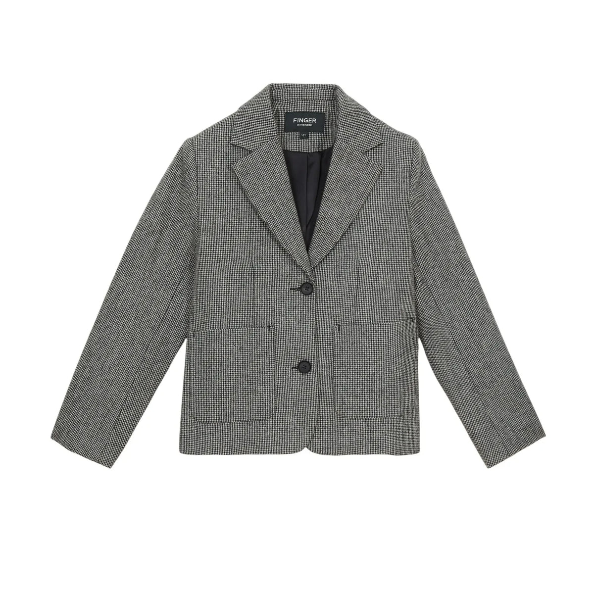 Finger in the nose - Welly Houndstooth Jacket | Black