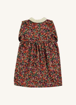 Piupiuchick - Floral Claudine Collar Long Dress | Black