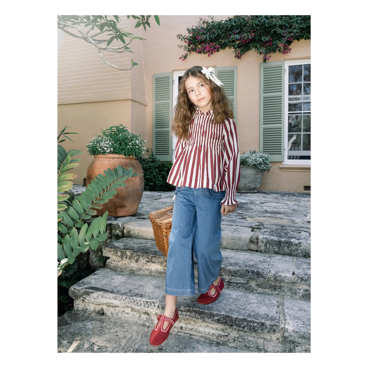 Tutu du Monde - Laurel Striped Blouse | Burgundy