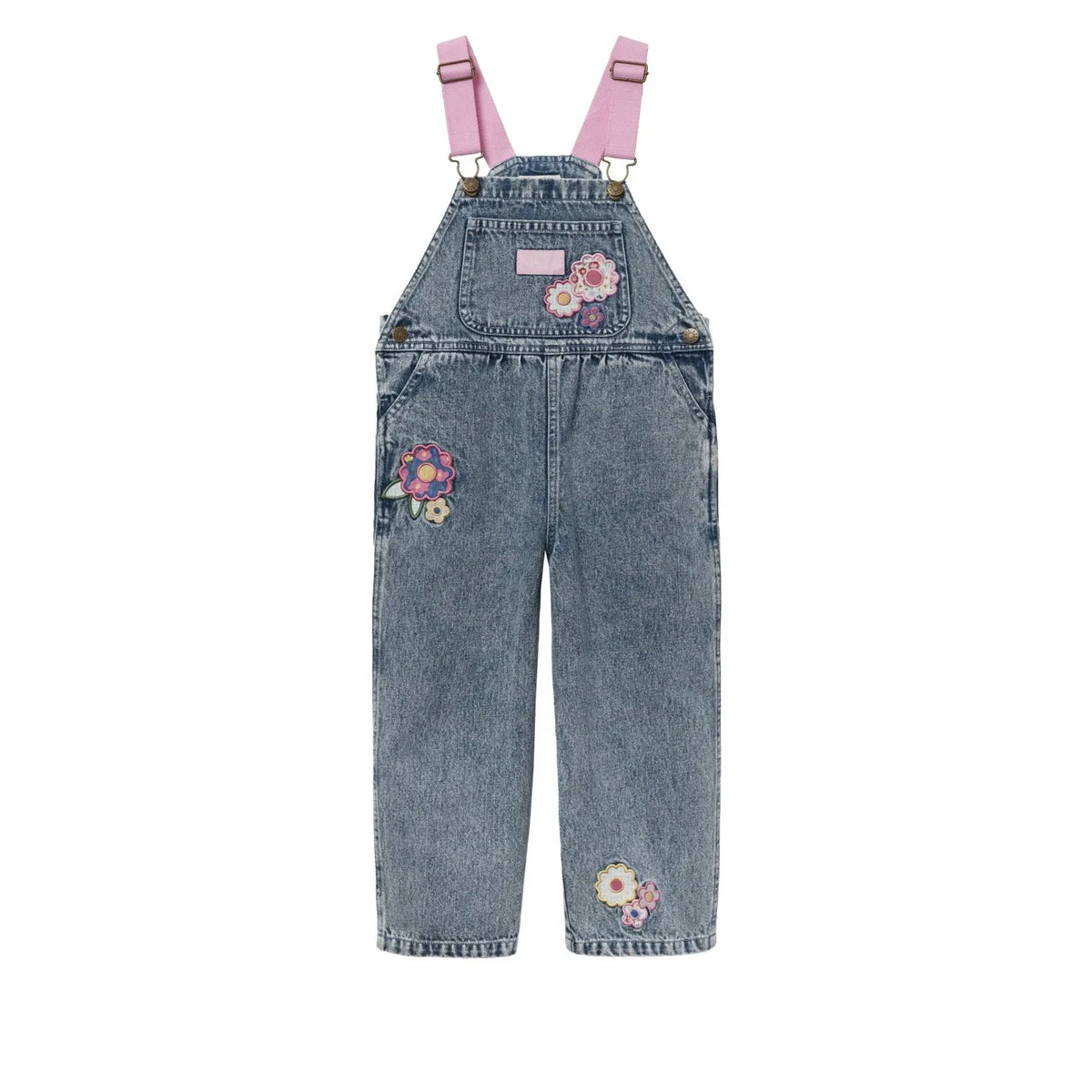 Goldie + Ace - Austin Floral Print Denim Overall | Blue