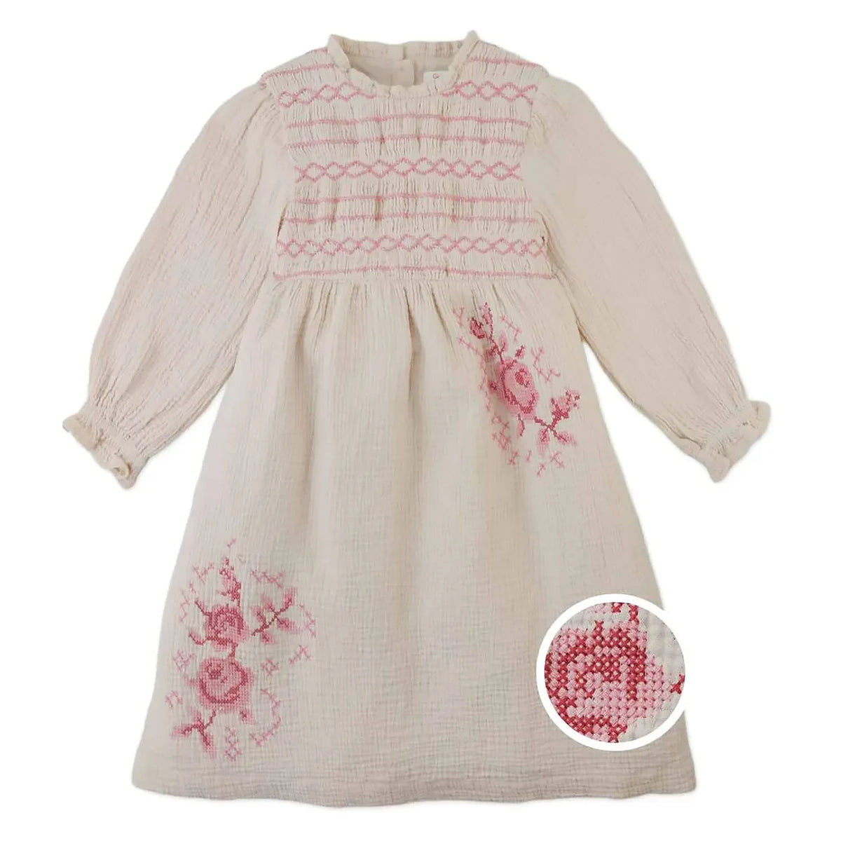 Gingersnaps - Emmaline embroidered dress Cotton voile | Beige