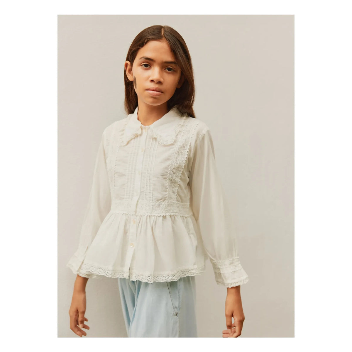 Molo - Reece Organic Cotton Ruffled Blouse | White