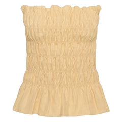 Faithfull the Brand - Tiera Linen Bustier Top | Yellow