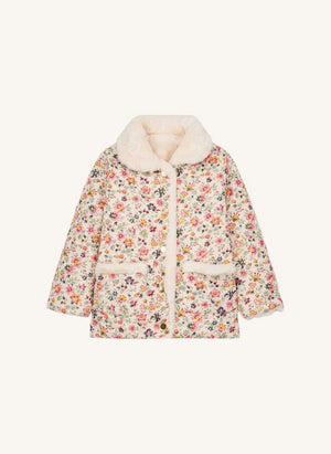Louise Misha - Dalila Reversible Faux Fur Coat Organic Cotton | Cream