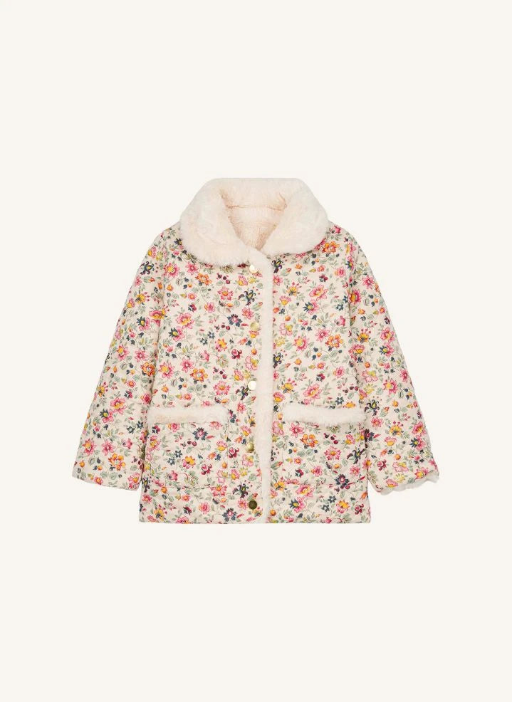 Louise Misha - Dalila Reversible Faux Fur Coat Organic Cotton | Cream