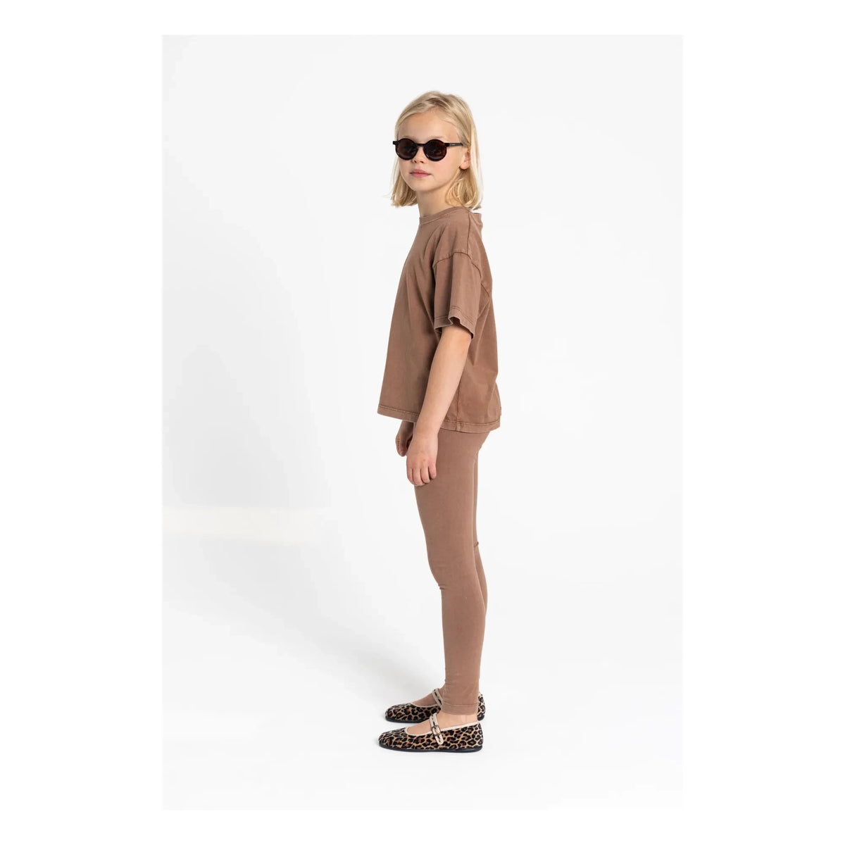 Smallable Kid - Lou Organic Cotton Leggings | Brown