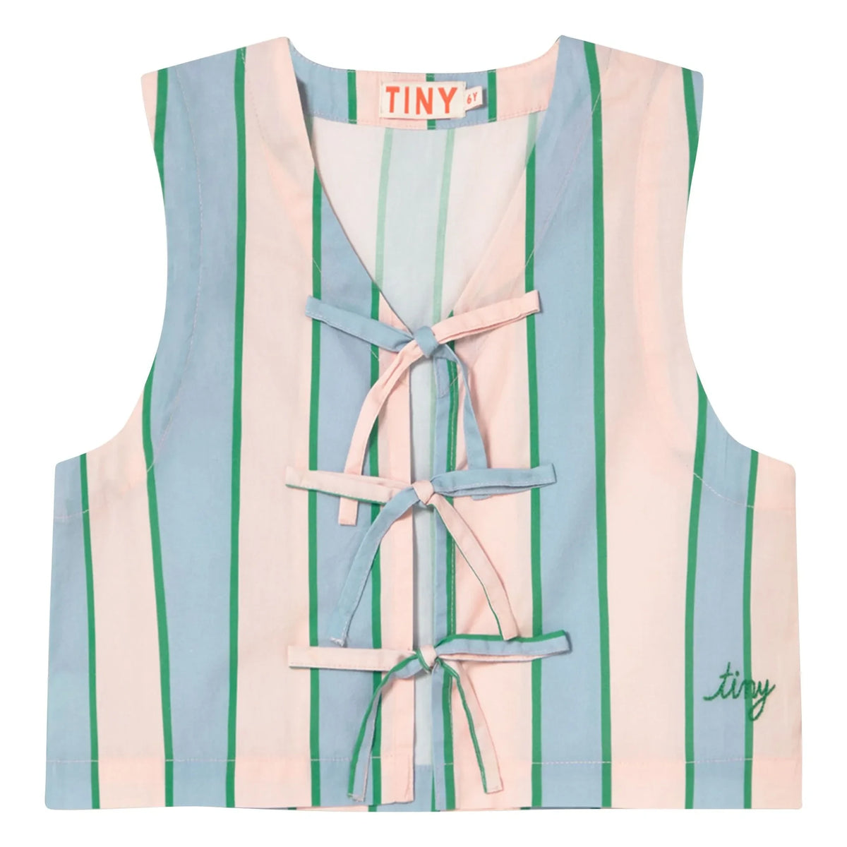 Tinycottons - Striped Knotted Top | Light Pink