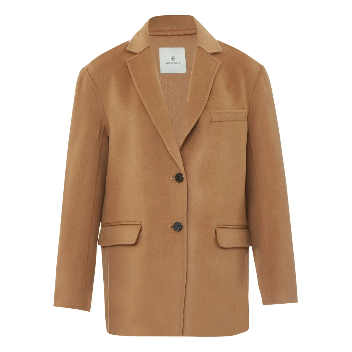 Anine Bing - Quinn Wool and Cashmere Coat | Almond
