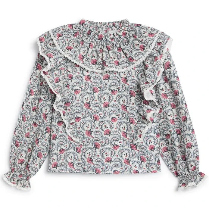 the new society - Nesta Floral Blouse | Cream