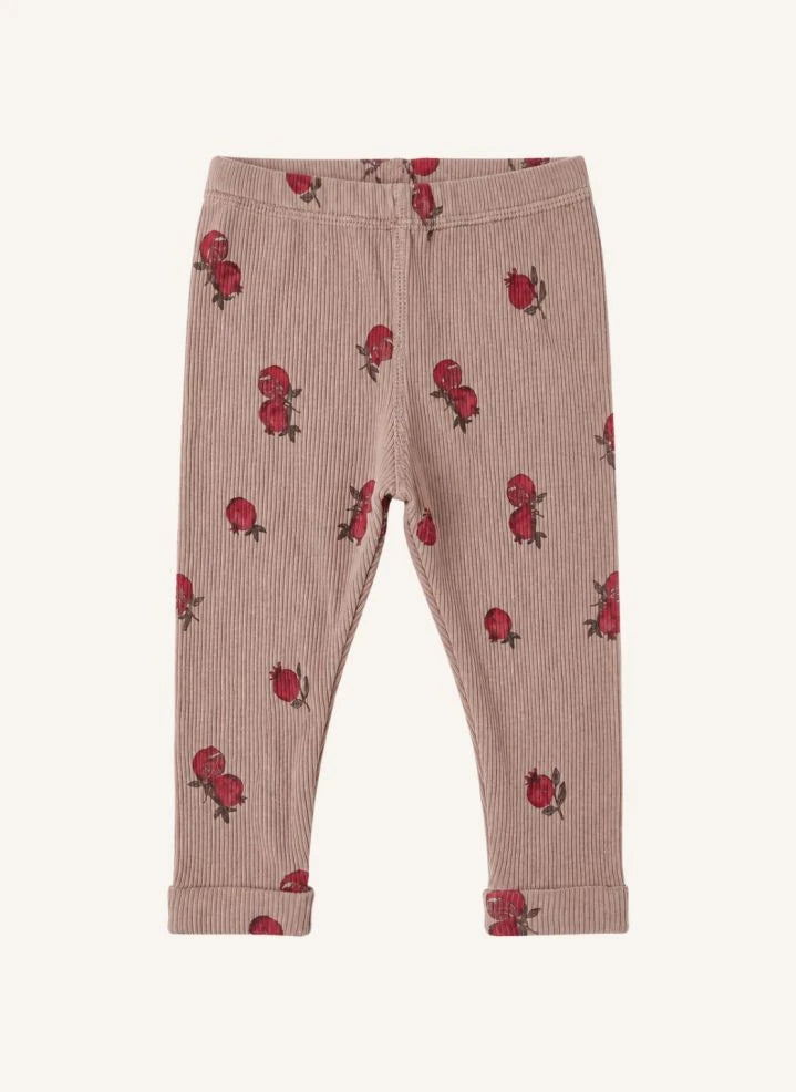 Studio Bohème - Rom Pom Raised Organic Cotton Leggings | Beige