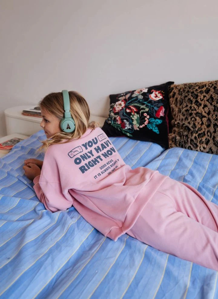Cos I Said So - "Right Now" Organic Cotton Sweatshirt | Pink