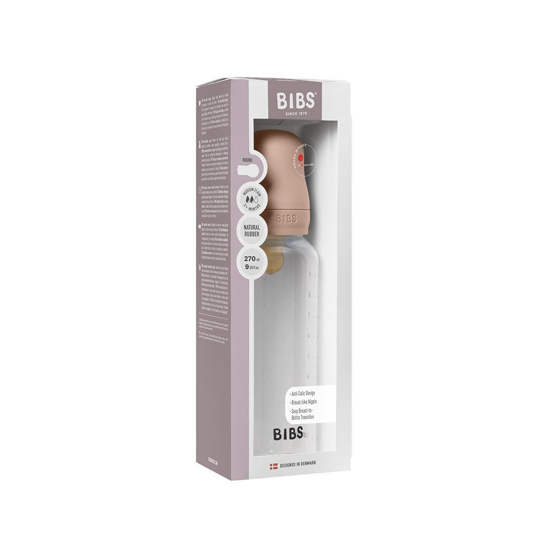 BIBS Baby Bottle Latex 1 Pack - Blush-Baby Bottles-Blush-150ml | Natural Baby Shower