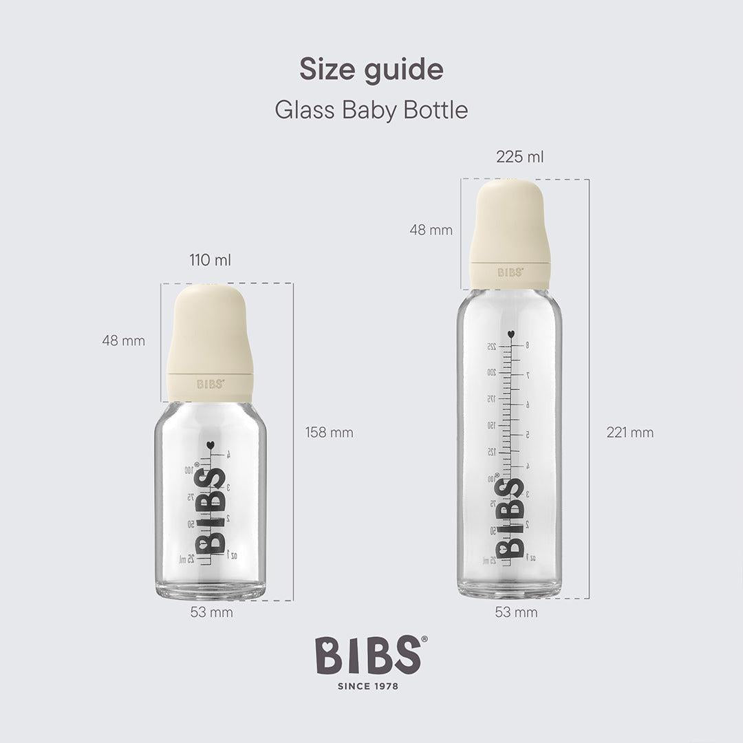 BIBS Baby Glass Bottle Complete Set - Blush-Baby Bottles-Blush-110ml | Natural Baby Shower