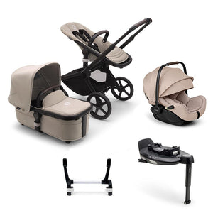 Bugaboo Donkey 5 Mono Complete + Otter Travel System-Travel Systems-Desert Taupe-1x Base | Natural Baby Shower