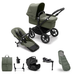 Bugaboo Donkey 5 Mono Ultimate Newborn Bundle-Travel Systems-Forest Green- | Natural Baby Shower