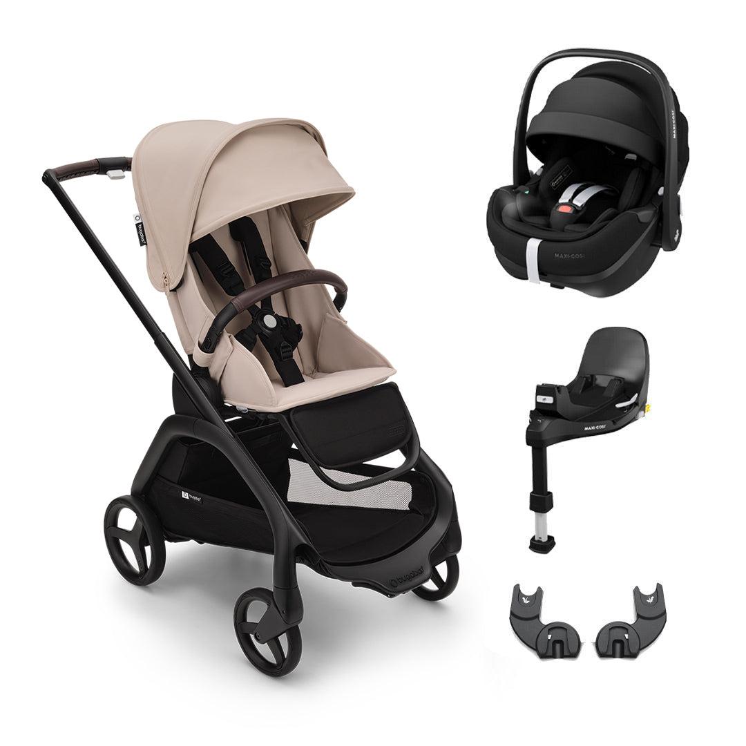 Bugaboo Dragonfly + Pebble 360/360 Pro Travel System - Desert Taupe-Travel Systems-Pebble Pro Car Seat-No Carrycot | Natural Baby Shower