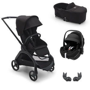 Bugaboo Dragonfly + Pebble 360/360 Pro Travel System - Midnight Black-Travel Systems-Pebble 360 Car Seat-No Carrycot | Natural Baby Shower