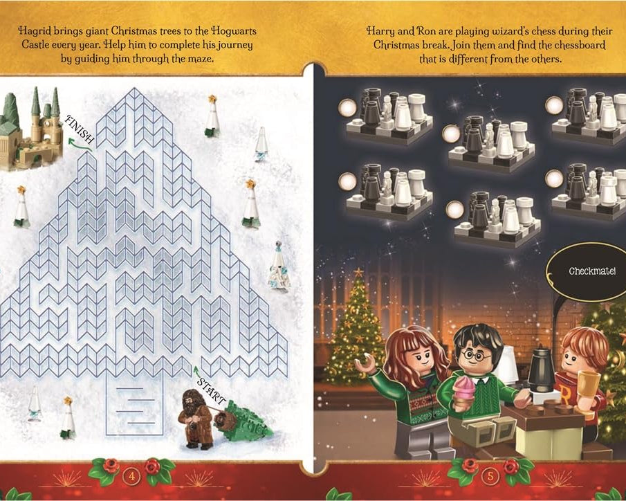 Buster Books - Lego Harry Potter Magical Christmas Figure Toy English Activity and Story Book