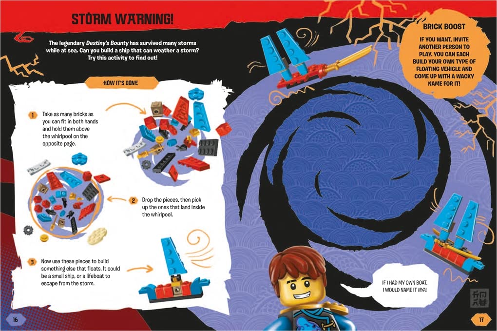 Buster Books - Lego Ninjago Figurine Toy English Activity and Story Book