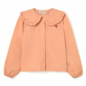Cozmo - Claudine Fleur Collar Blouse | Peach