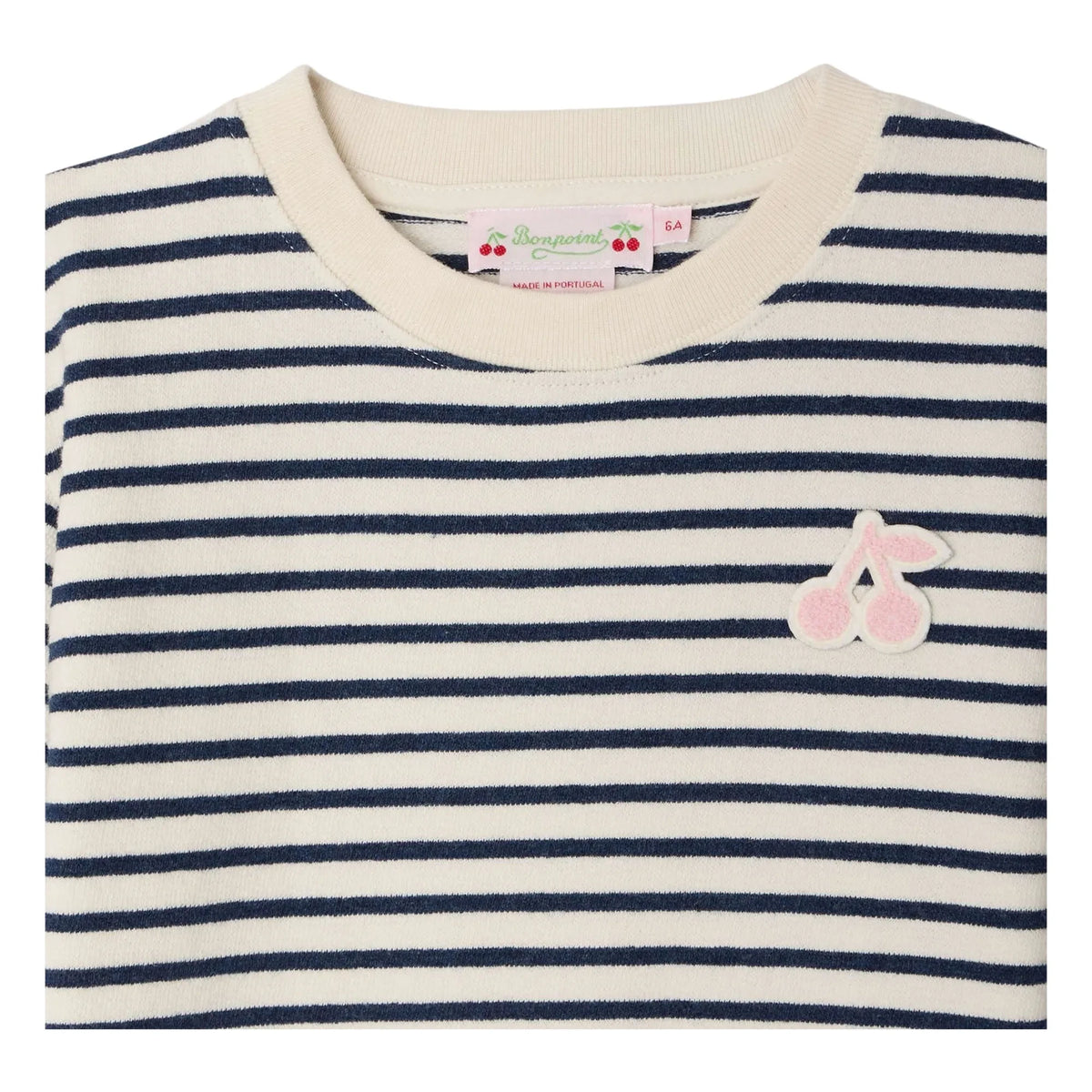Bonpoint - Striped Lilac T-shirt | Ecru