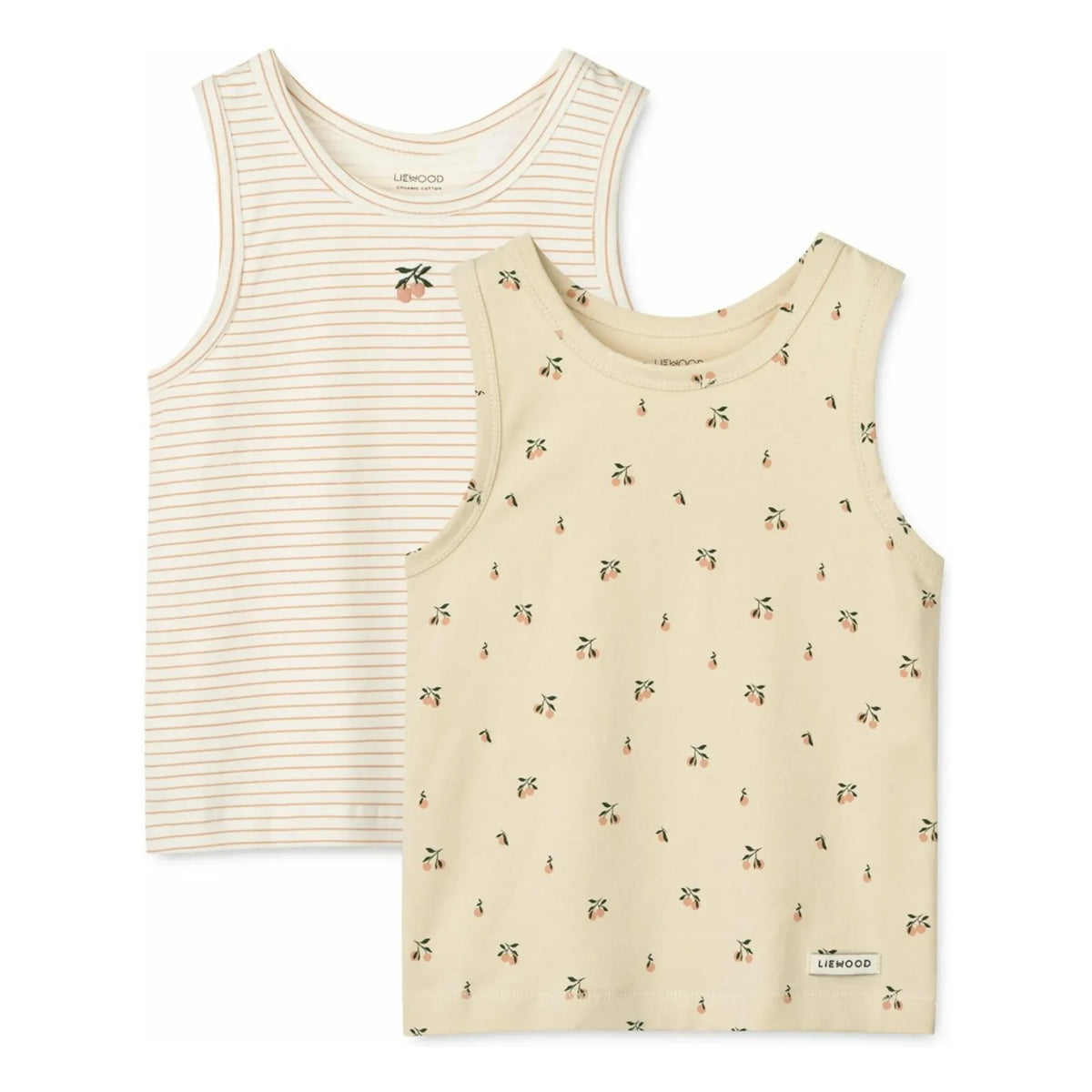 Liewood - Faris Organic Cotton Bodysuit Set of 2 | Beige