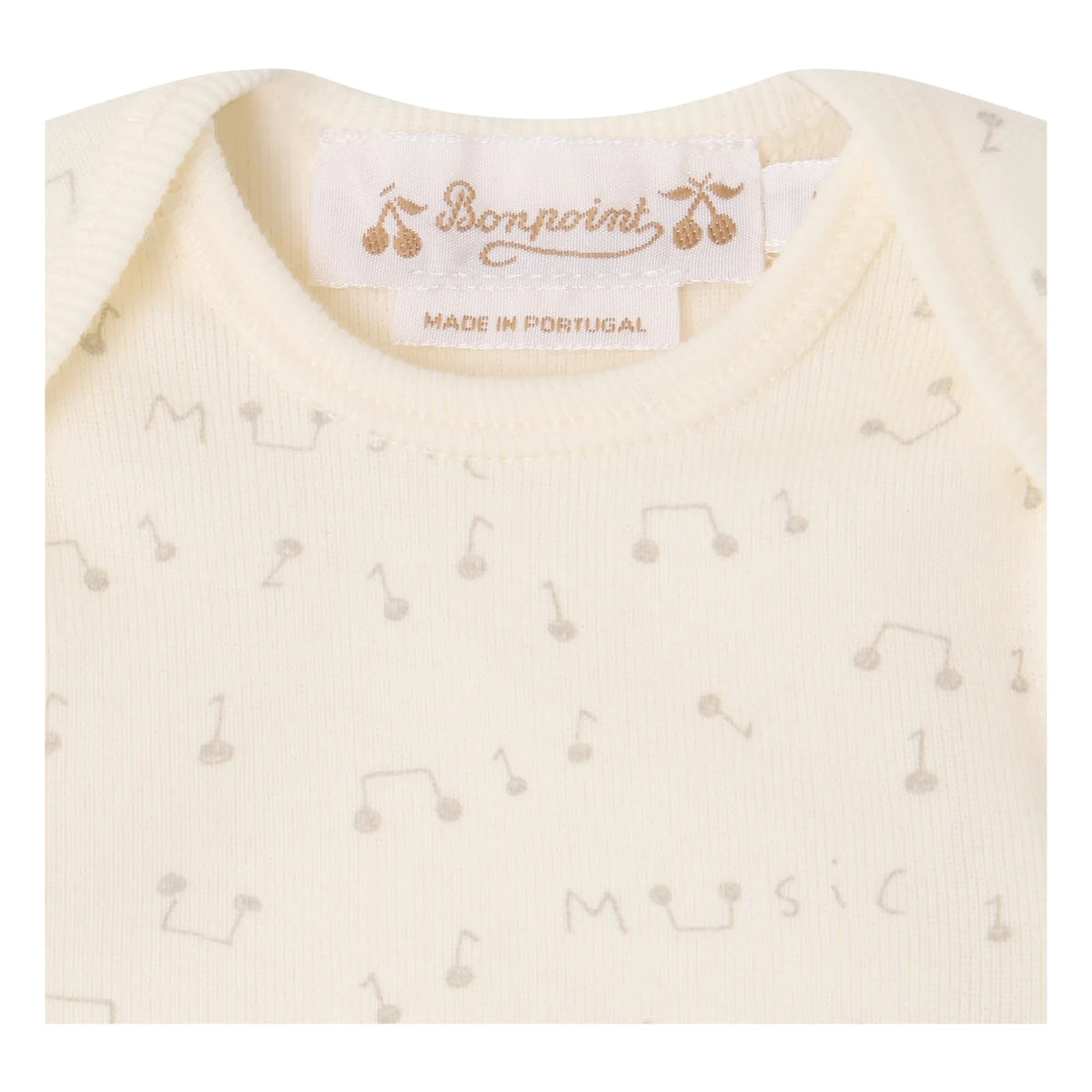 Bonpoint - Timi Music organic cotton set | Cream
