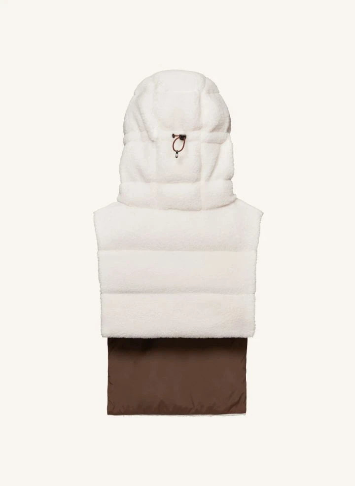 Fudoon - Reversible Sherpa Hooded Puffer Jacket | Chocolate