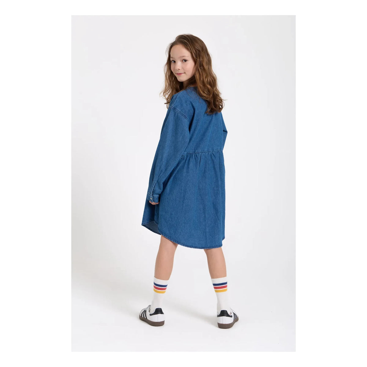 Smallable Kid - Drew Denim Dress | Denim Blue