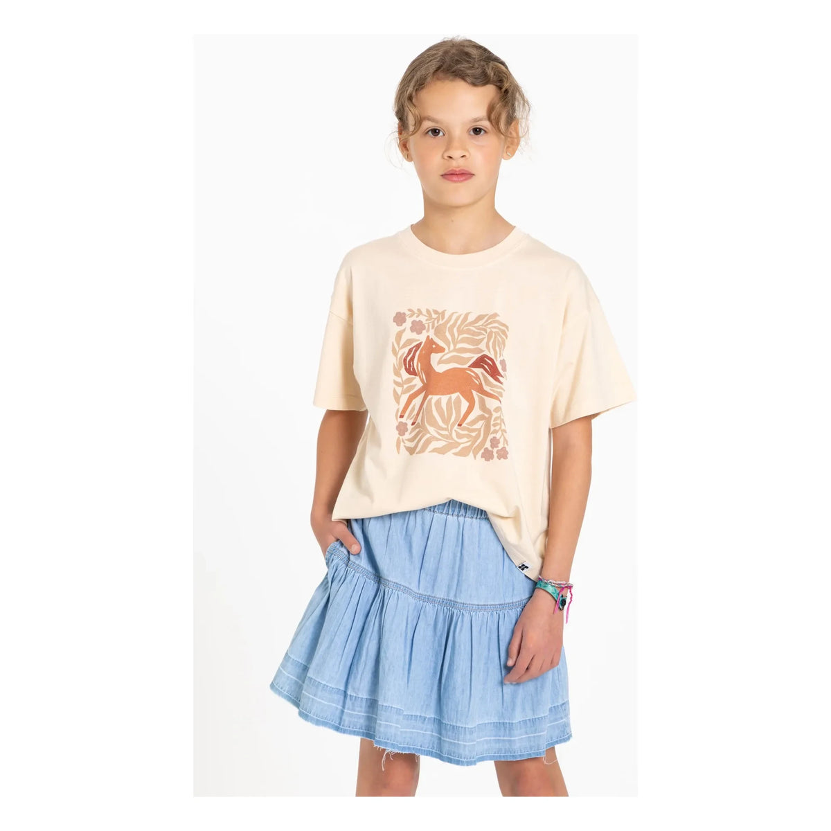 Hundred Pieces - Luna Cheval organic cotton T-shirt | Cream