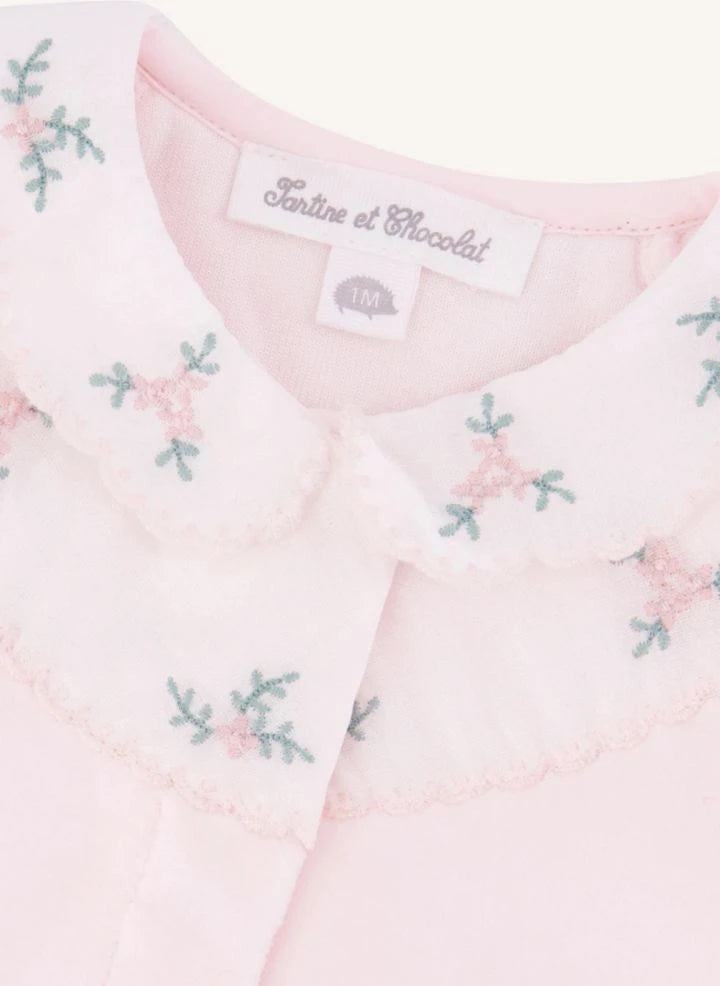 Tartine et Chocolat - Claudine Collar Pajama | Light Pink