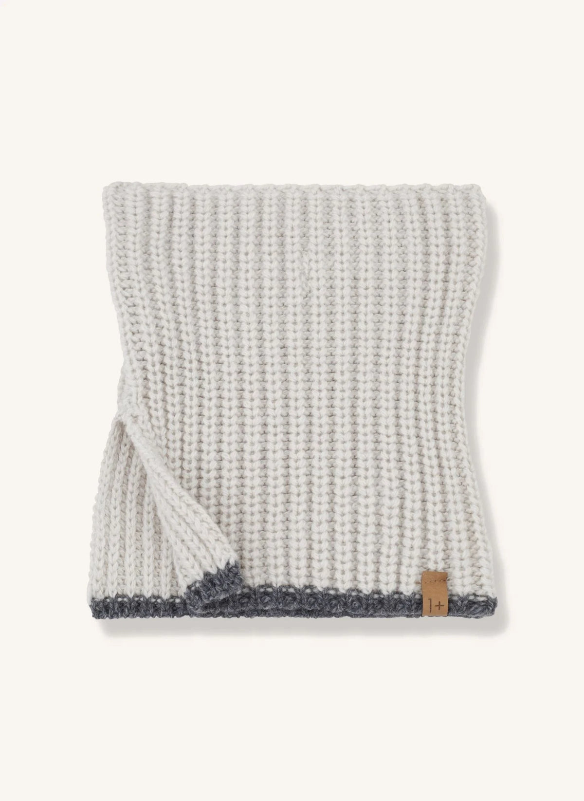 1+ in the family - Liam Merino Wool Neck Warmer | Ecru