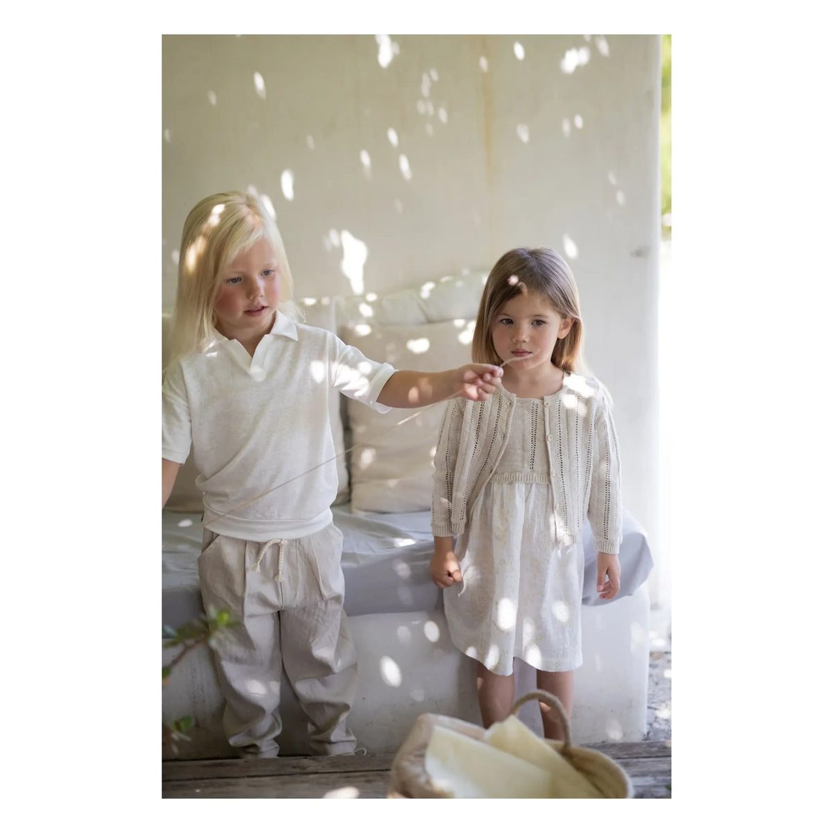 1+ in the family - Xelida Linen Cardigan | Beige
