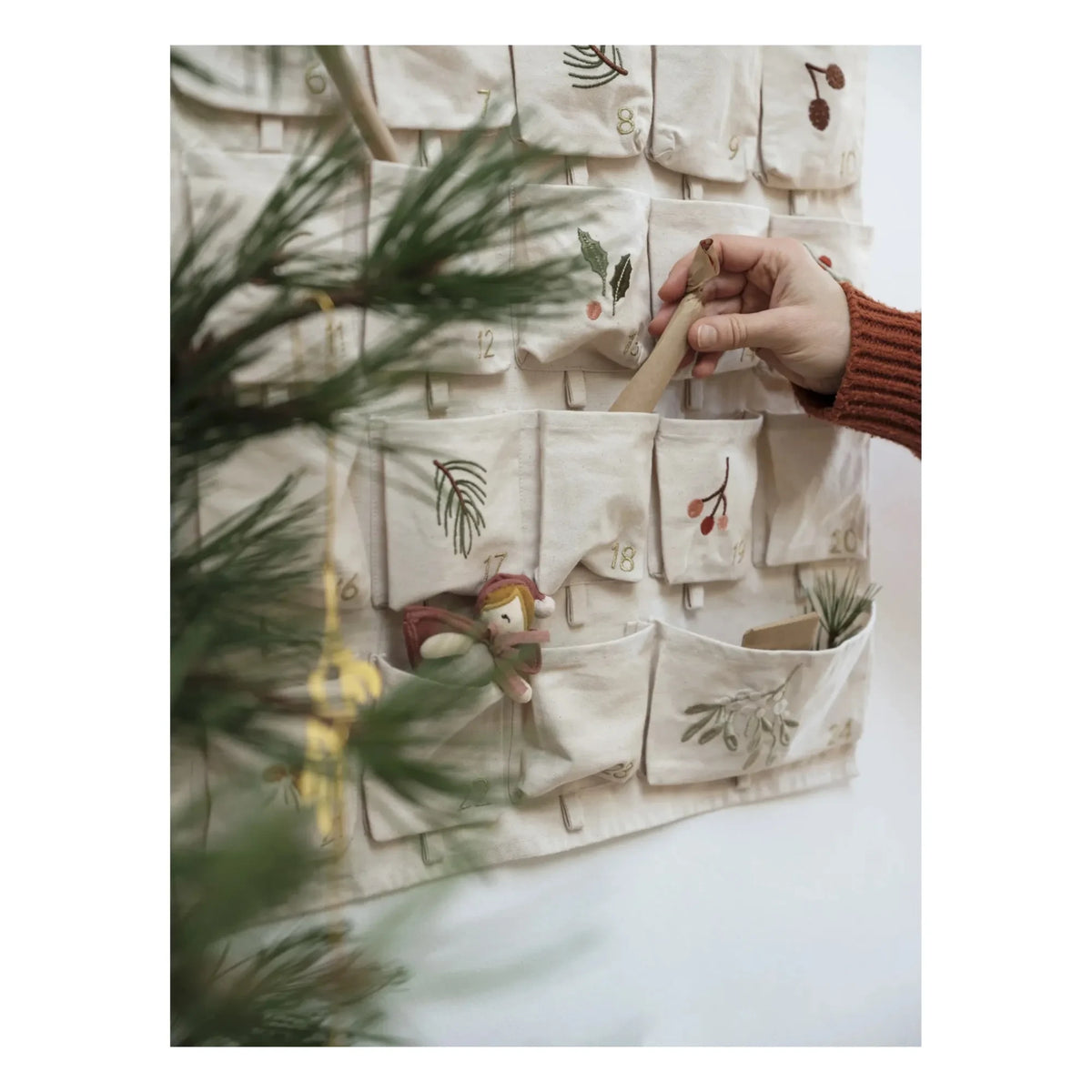 Fabelab - Yule Greens Organic Cotton Embroidered Advent Calendar