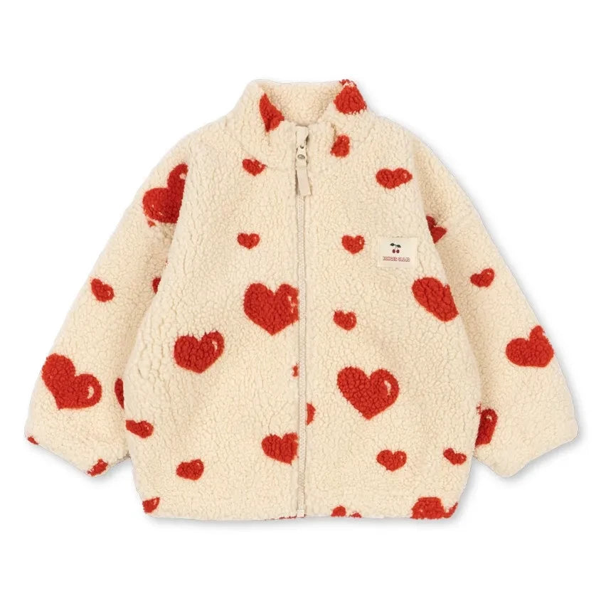 Konges Sløjd - Jody Hearts Recycled Fiber Sherpa Jacket | Ecru