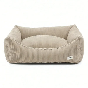 Cafide - Snozy Velvet Dog Bed | Beige