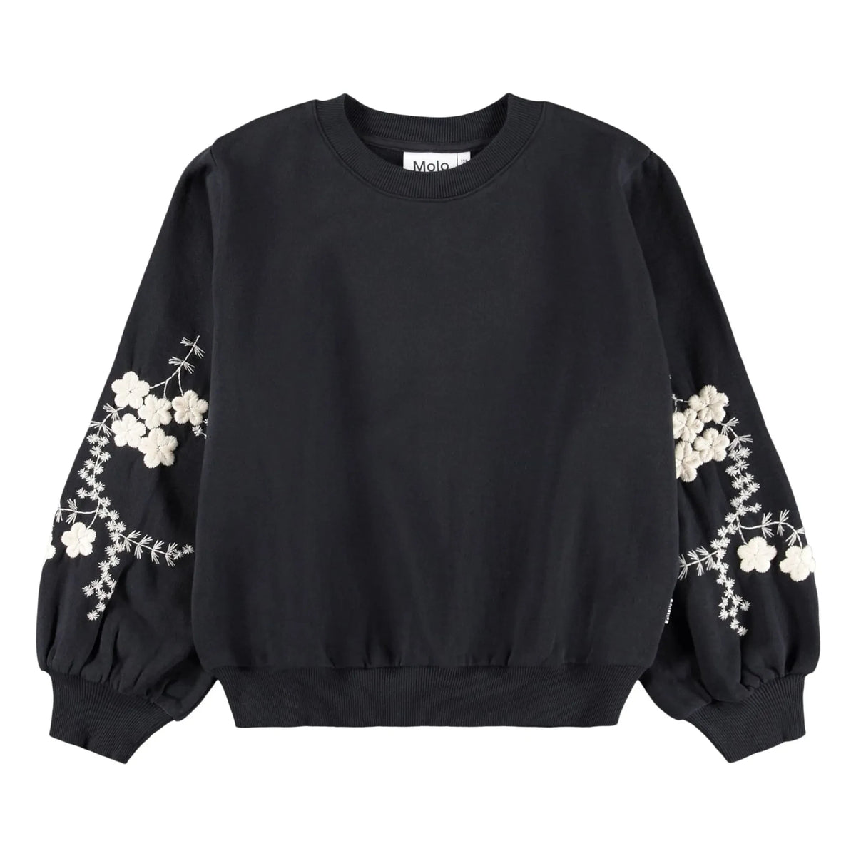 Molo - Maribel Organic Cotton Floral Sweater | Black