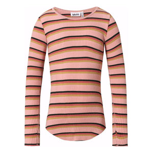 Molo - Rochelle Striped Organic Cotton T-Shirt | Peach