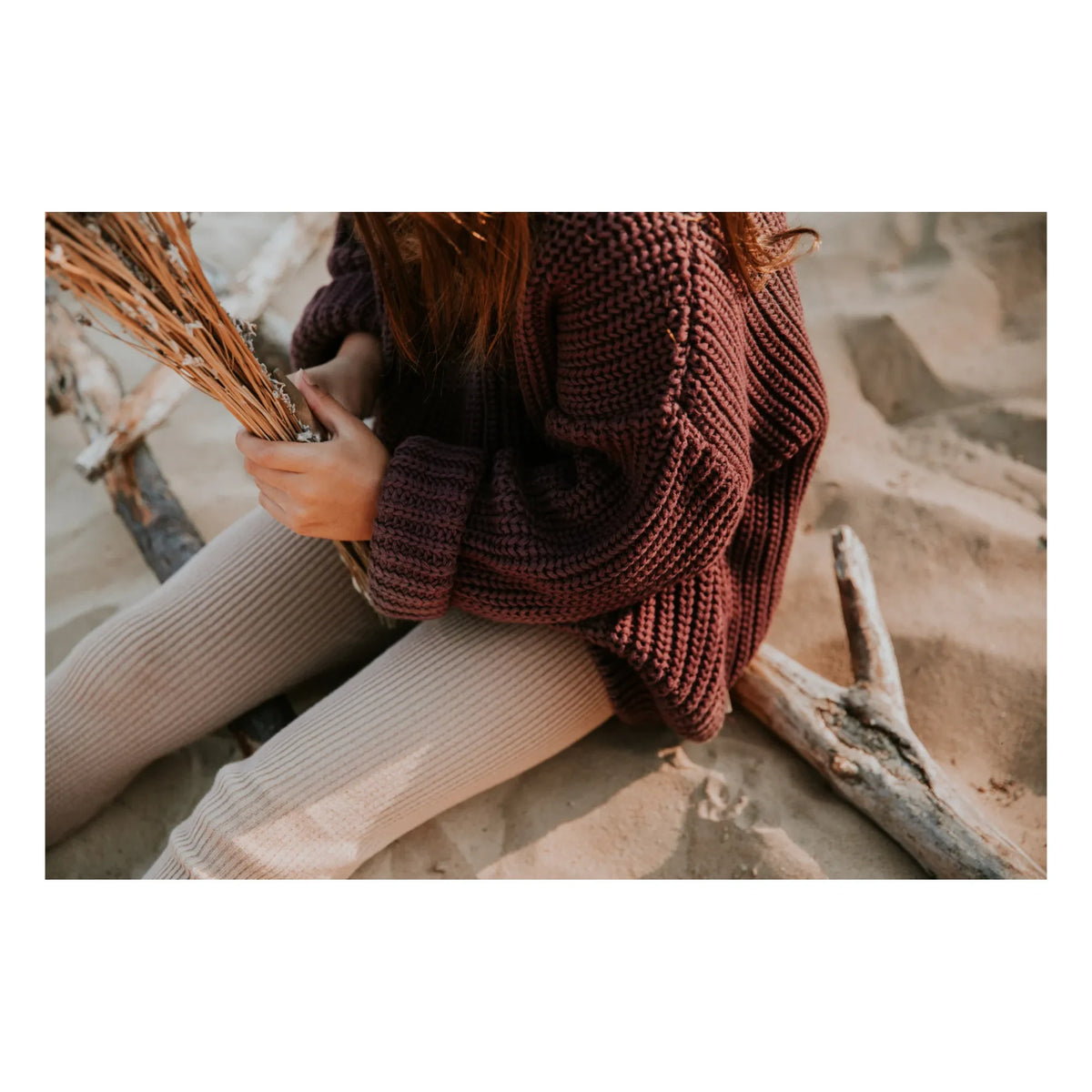 Yuki - Thick Organic Cotton Sweater | Burgundy