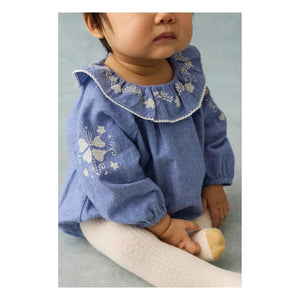 Louise Misha - Ilani Organic Cotton Romper | Blue